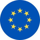 Drapeau de l’Union européenne avec 12 étoiles dorées sur fond bleu